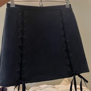 HONEY PUNCH SUEDE MINI SKIRT